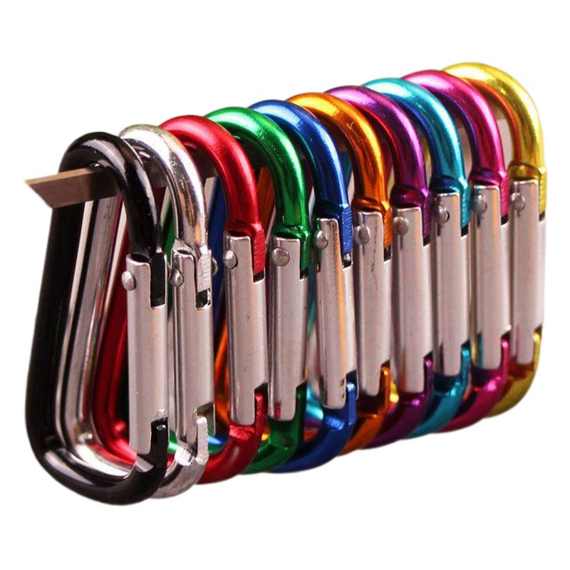 Оптовая продажа от производителя No5 D-образный карабин из алюминиевого сплава, дезинфицирующее средство для рук, крючок для чайника, сделай сам, брелок для одежды на открытом воздухе