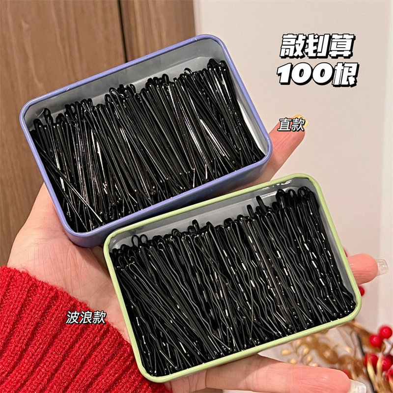 Best-Selling 100-Piece Bagged Black Spray-Painted One-Word Clip Steel Clip Broken Hair Clip Bangs Clip Men and Women Same Style Hair Accessories Clip Best-Selling 100-Piece Bagged Black Spray-Painted One-Word Clip Steel Clip Broken Hair Clip Bangs Clip Men and Women Same Style Hair Accessories Clip