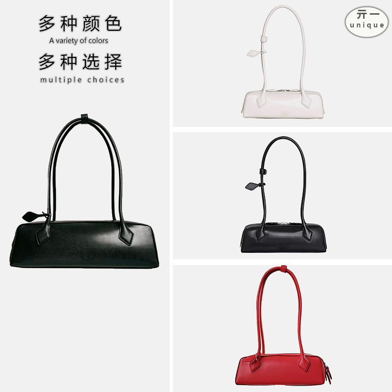 Bolso de salchicha de un solo hombro de productos calientes transfronterizos Bolso de palo francés de axila de moda europea y americana Bolso de mujer de un solo hombro de cuero de moda de primavera y verano