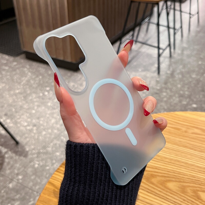 Frosted Ultra-Thin Magnetic Case Suitable for Samsung 26Ultra Frameless Phone Case 25Ura High-End Transparent 24U Simple