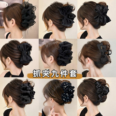 韩系蝴蝶结泡泡抓夹超大号高级感发夹小众百搭发卡显发量夹子发饰