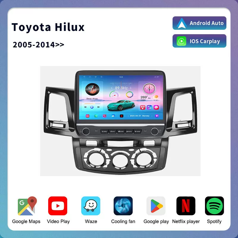 适用于丰田hilux安卓导航仪toyota Hilux Android Carplay Stereo