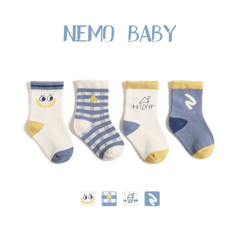 Fábrica de fuente de la industria de algodón amada personalizada al por mayor calcetines para niños lindos sin hueso peinados calcetines para bebés medias