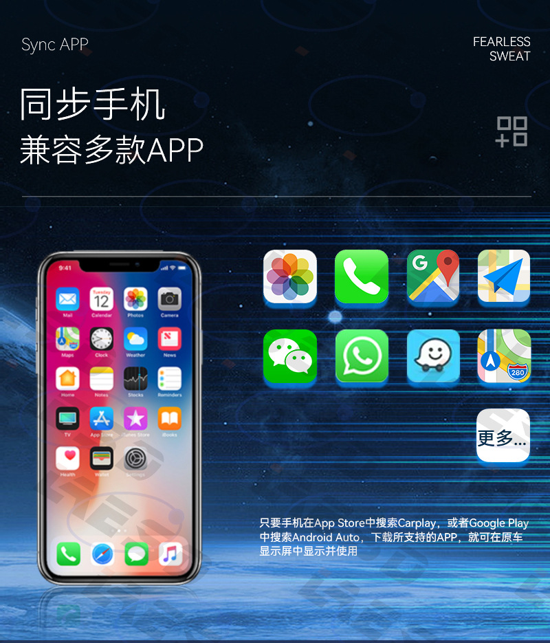 Cross-border wired to wireless carplay box Android Auto vehicle interconnection smart positioning carplay box