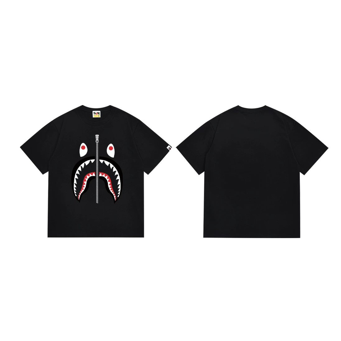 Короткая футболка повседневная с коротким рукавом (BAPE) двойной пряжи унисекс, разноцветная и размеры S–XXL