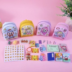 迷你小书包微缩全套仿真小物品文具书本儿童女孩小背包玩具拉布布