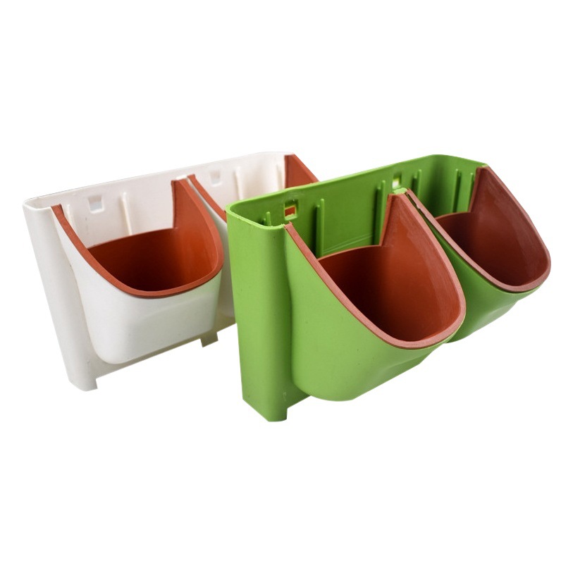 En stock venta al por mayor equipo de cultivo sin suelo planta verde caja de pared vertical enverdecer planta pared maceta contenedor PP colgante de pared canal de flores