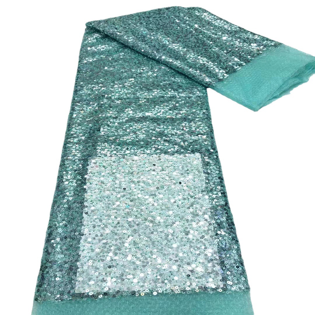 Tela de encaje coreana con lentejuelas de 5 mm, diseño de rosas, bordado con cuentas en tubo, tela de encaje para vestido camisero, encaje con lentejuelas image 6