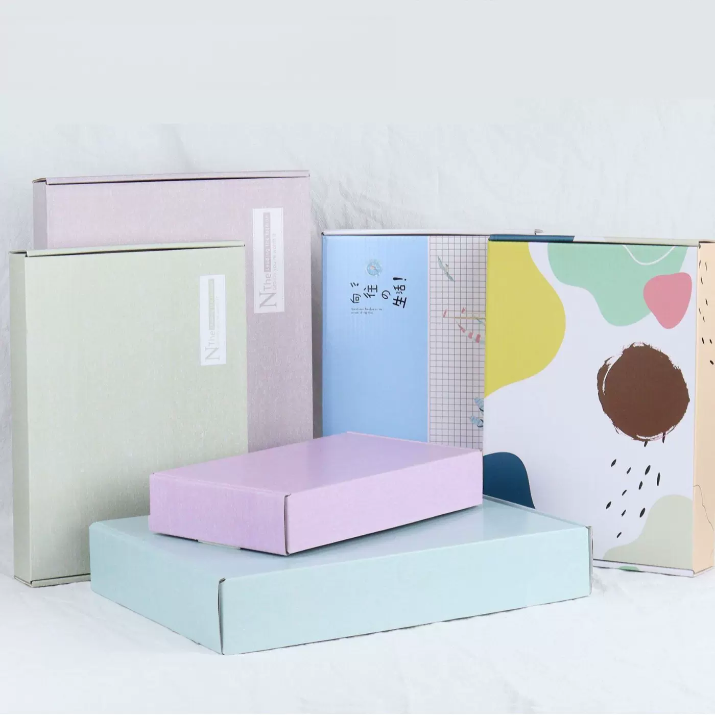 定制彩色牛仔纹飞机盒 高档水果茶叶包装纸盒 服装内衣快递包装盒