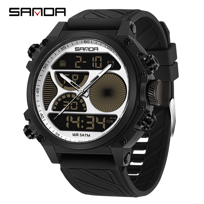 SANDA reloj electrónico nocturna multifuncional al aire libre reloj deportivo despertador impermeable reloj electrónico de fiesta estudiantil