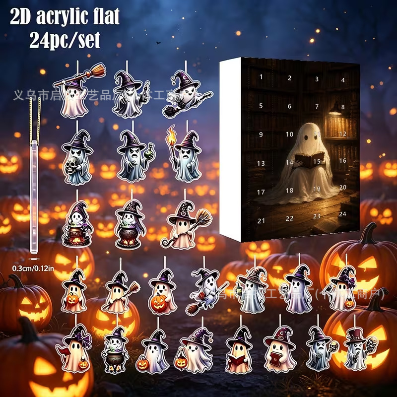 Calendario de Adviento Navideño de Cajas Sorpresa de Acrílico, Interactivo, para Navidad y Fiestas