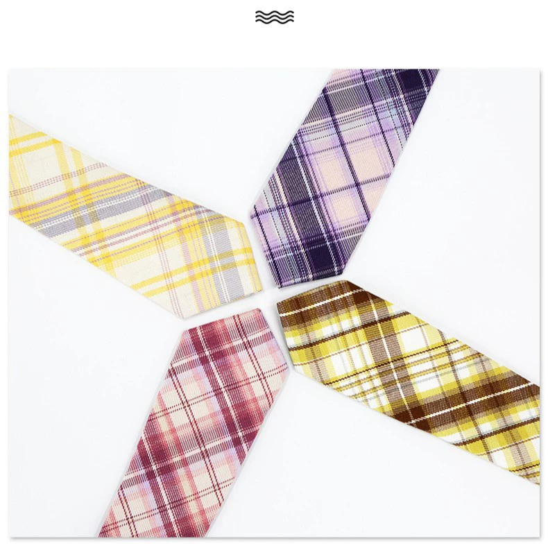 Заготовка на петлях Lazy Tie JKDK, школьная форма в клетку колледжного стиля, регулируемая 7×33 см