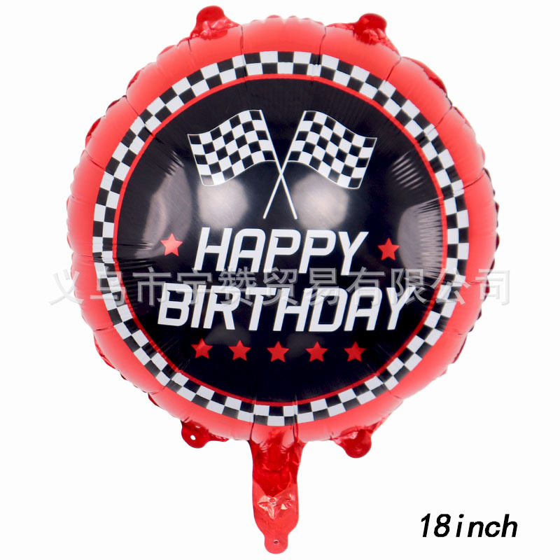 Amazon nuevo tema Racing coche casco neumático película de aluminio globo rueda ecuación rápido Racing globo