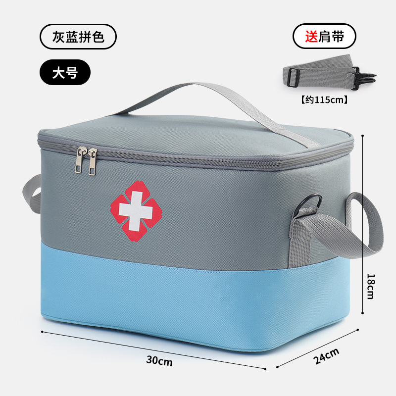 Hogar de gran capacidad bolsa de primeros auxilios portátil medicina portátil organización bolsa de almacenamiento grande impermeable bolsa de viaje de emergencia
