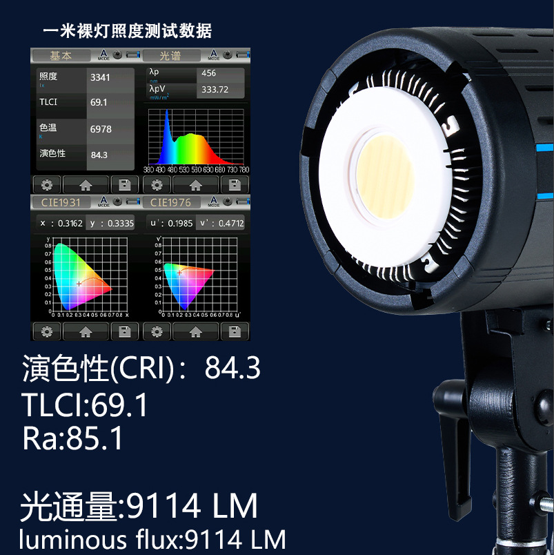 Explosiva transfronteriza luz de transmisión en vivo de 150W luz de relleno profesional luz de sol LED belleza luz suave luz de cámara luz de techo