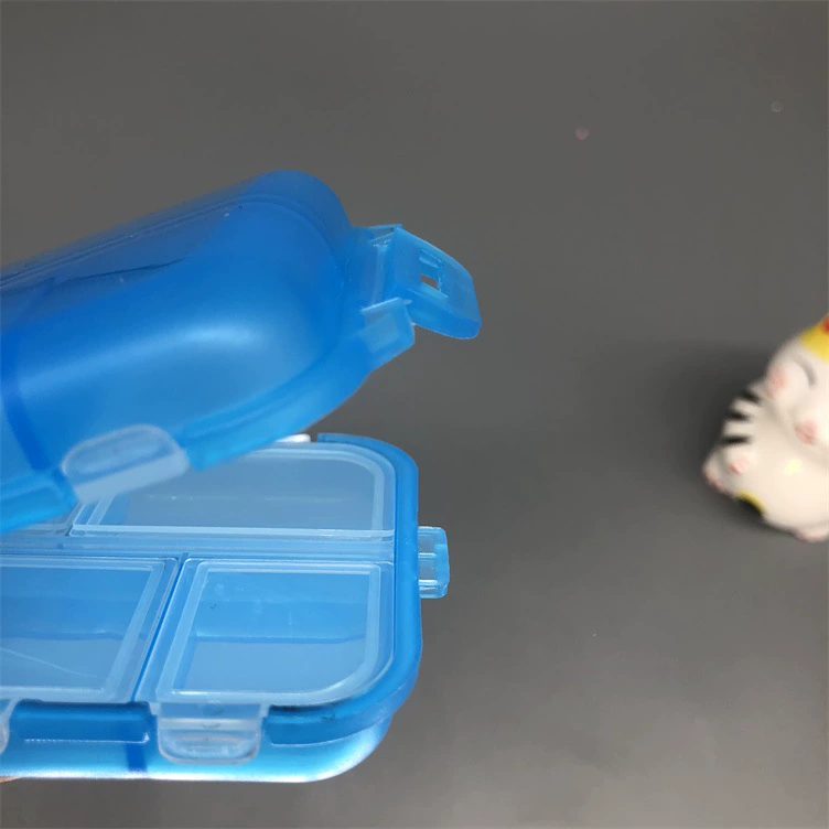 The manufacturer supplies food-grade PP material, 10 compartments per week, plastic flip-top pill box, Amazon best-selling storage box