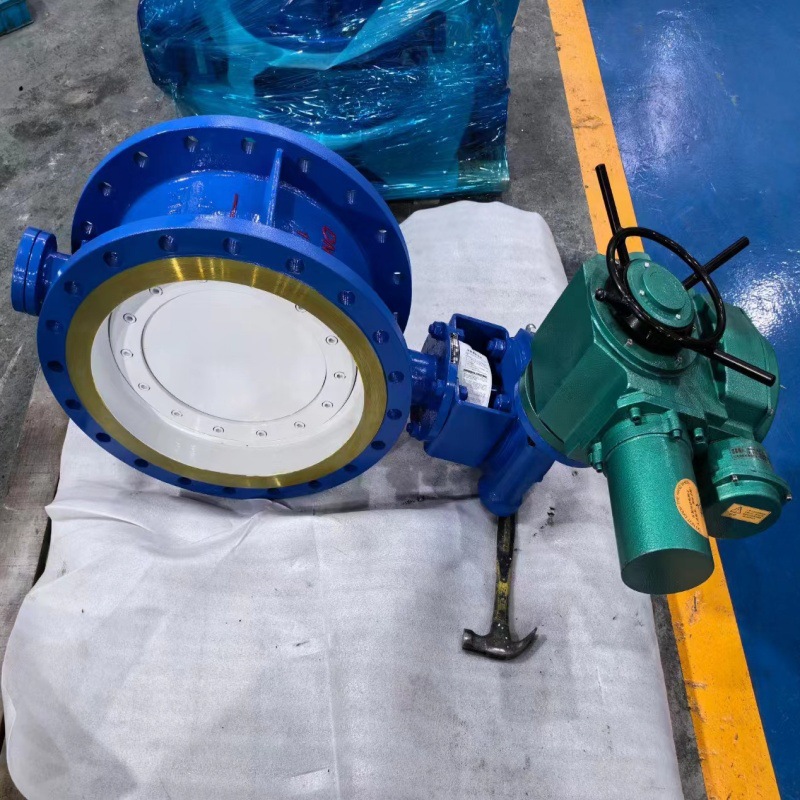 销售电动法兰蝶阀D943H-16C DN500电动硬密封蝶阀 电动蝶阀