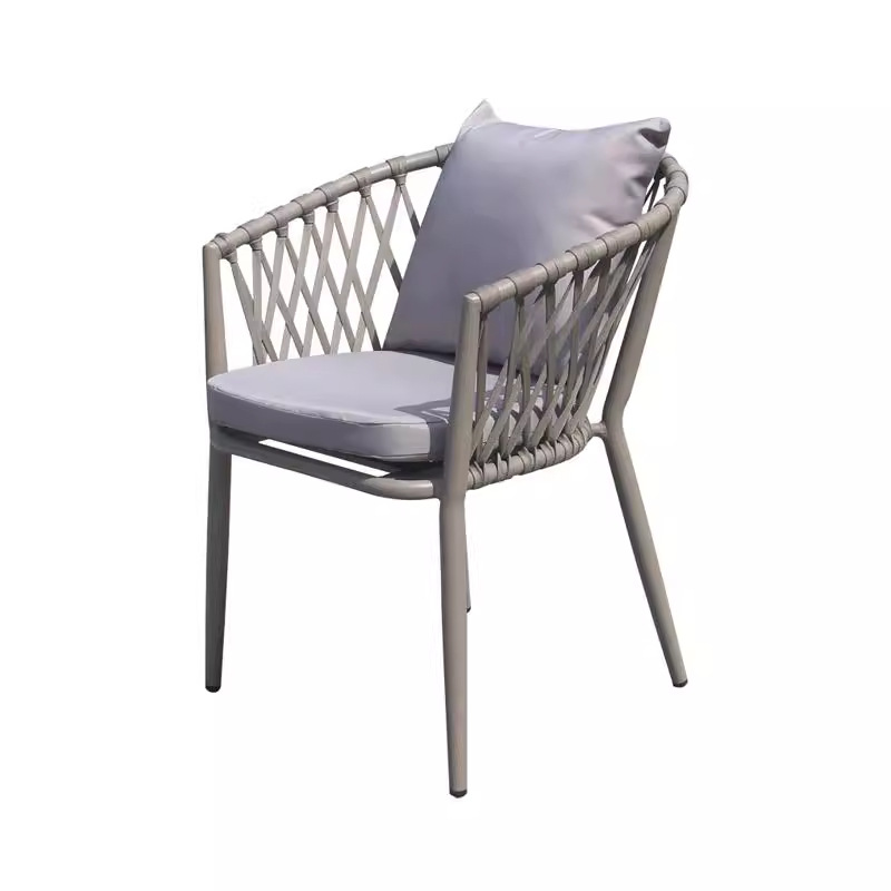 Mesa y silla al aire libre patio jardín impermeable solar balcón al aire libre silla de caña ocio villa al aire libre jardín mesa y silla de caña