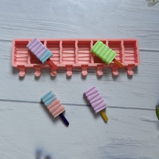 8-connected Building Blocks 496 Ice Cream Silicone Mold Popsicle Ice Cream Mold Ice Tray Making Summer Party Supplies
