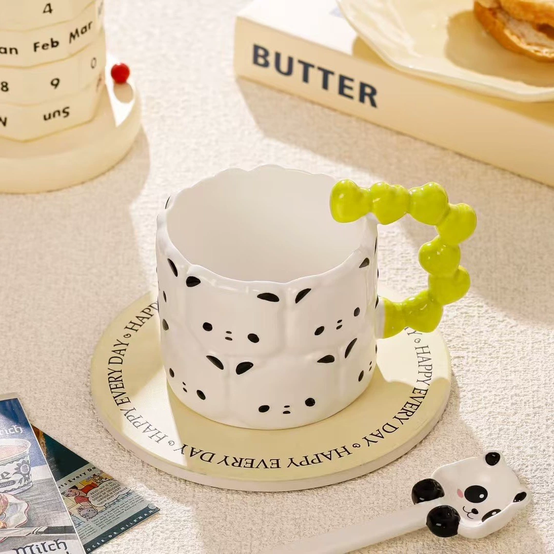 Cute cute pet cartoon mug high-looking office water cup coffee cup couple breakfast cup