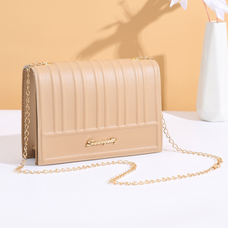 Bolsos de mujer de textura de moda, bolsos de brazo portátiles, bolsos de hombro simples transfronterizos, bolsos de hombro personales, bolsos de cinturón de cadena. image 3