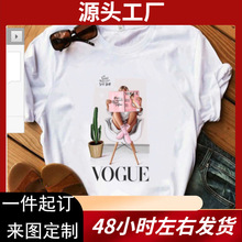 ����ʱ��Ů��T����ë�촽ӡ��Ůʿ����������óŷ��wish/ebay