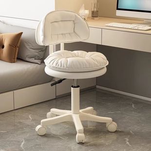 Light Luxury Makeup Stool, Simple Small Household Chair, Dining Chair, Bedroom Dressing Stool, Hairdressing and Manicure Special Pulley Stool