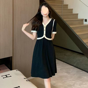 New Dress Fashion Two-Piece Fat Person Dress Middle-Aged Suit Spring and Summer Mother Breathable Dress