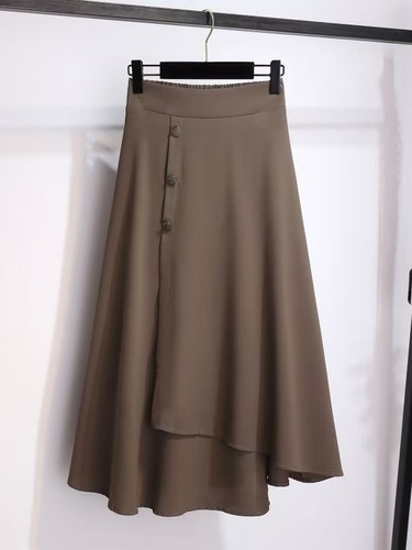 Slimming Spring and Summer Fashion, Youthful, Versatile Design, Asymmetrical Hemming, Stylish Hong Kong Style, Word Skirt for Women