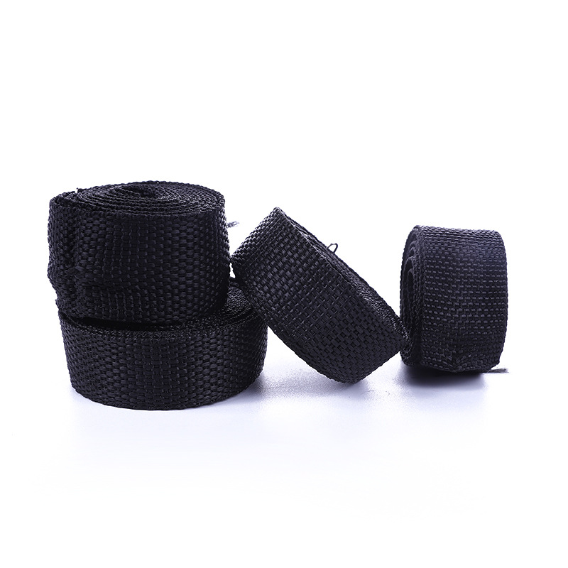 Cinturón de poliéster negro elástico multi-tamaño accesorios de ropa DIY empaque correa de decoración accesorios de cinturón de mochila