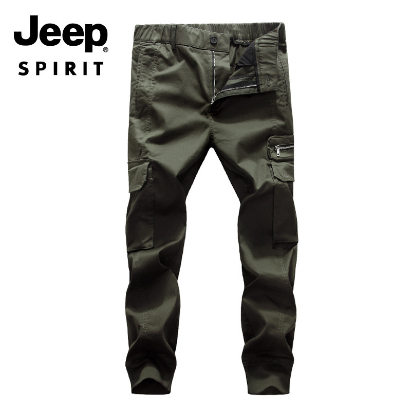 JEEP SPIRIT一件代发束口松紧工装裤多口袋休闲裤JM2AC2TR9546