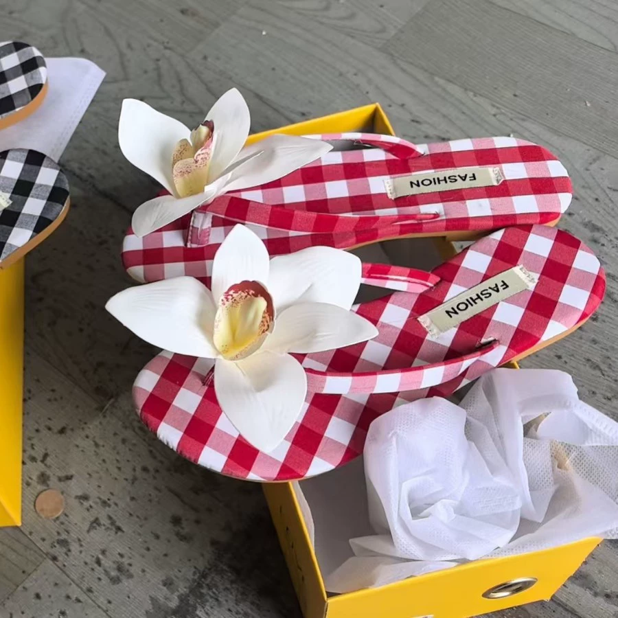 Шлепанцы с цветочным принтом, сандалии-вьетнамки, продажа в экспортных магазинах, домашний текстиль, ЭВА.