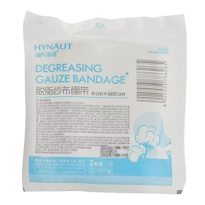 Heinrich Медицинский обезжиренный марлевый бинт Обмотанный бинт Крепежный пояс 8*6 см2 Рулон