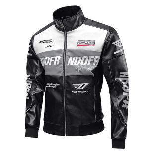 New Style Leather Jacket Men's Motorcycle Leather Jacket Japanese Style Loose Fashion Flying Leather Jacket plus size Men's Embroidered Leather Jacket for Men