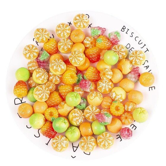 Semi-stereoscopic transparent fruit diy accessories simulation fruit persimmon pineapple fruit blind bag Children's Day gift