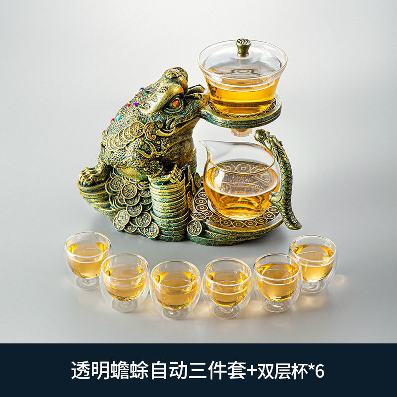 진바오두꺼비-궁등 3종세트+복층컵*6