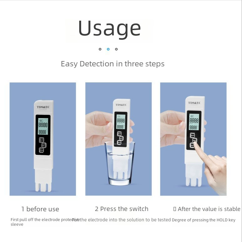[Douyin hot sale] TDS water quality detection pen test pen tap water water purifier drinking water monitoring