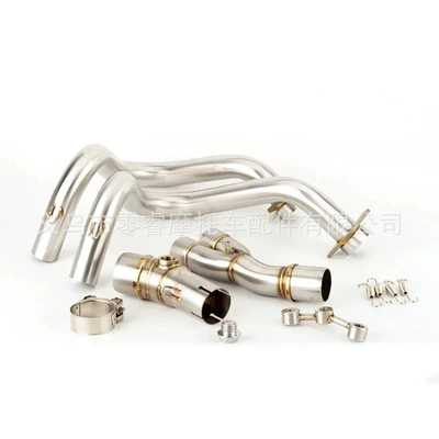 Motorcycle Modified Exhaust Suitable for Kawasaki Er6N Er6F 12-16 Ninja 650R Z650 17-21 (Motorcycle exhaust pipe) - er6n-front-section