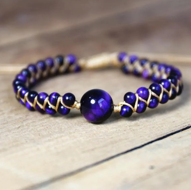 Purple Tiger Eye Bracelet