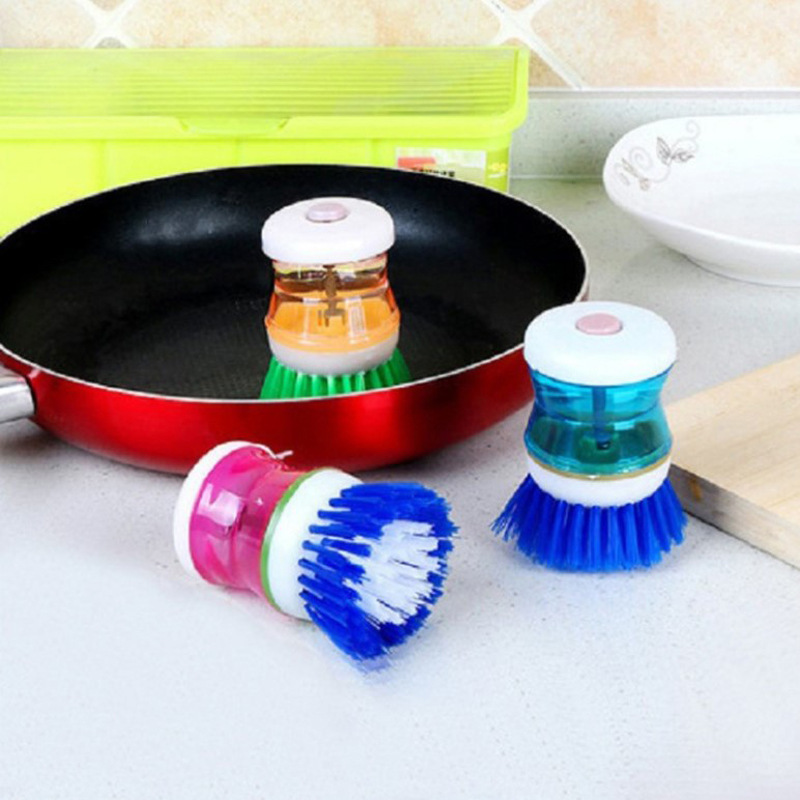 Hand-Held Liquid-Adding Brush, Soft-Bristled Liquid-Adding Cleaning Brush, Pressure-Type Pot-Washing Brush, Pot and Bowl Tableware Brush, Pot Wholesale