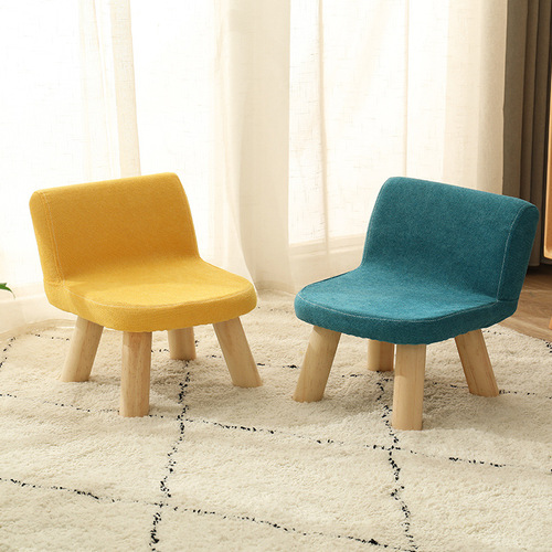 Backrest children's small stool Internet celebrity household low stool baby fashion creative small chair cute shoe changing small bench