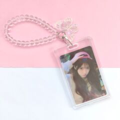 批發簡約滑蓋透明卡套亞克力水晶卡套行李牌硬殼防丟卡包可訂顏色