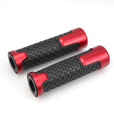 Motorcycle Handle Cover Modified Handlebar Rubber Grips - 2224mm1-pair-red