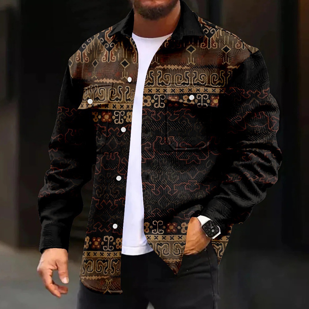 Chaqueta de manga larga con solapa al estilo del puerto de la calle principal para hombres Chaqueta de temperamento de moda de todo fósforo de tendencia de primavera y otoño MD05