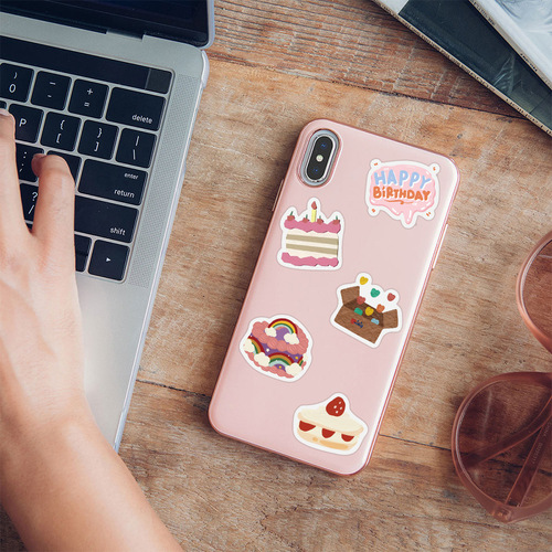 90 Korean ins style girly heart cute stickers suitcase water cup mobile phone computer toy DIY stickers