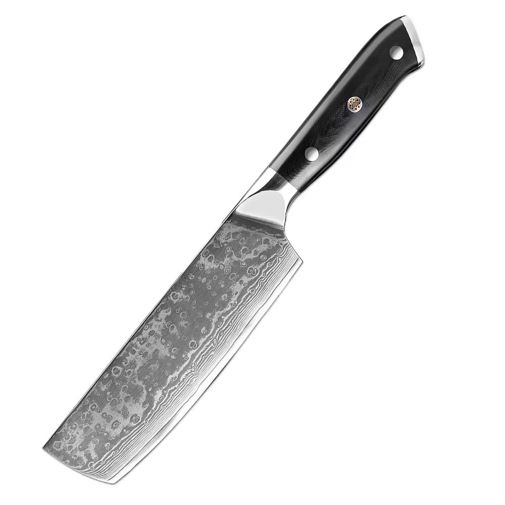 Cuchillo de cocina de acero de Damasco G10 mango de corte de carne cuchillo de hueso cuchillo de fruta combinación de cocina occidental conjunto de cuchillos de cocina
