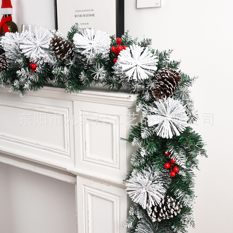 クリスマス 2.7 メートルの尖ったスプレー白松葉籐白い花ホテルのクリスマス雰囲気レイアウトウィンドウディスプレイ籐|undefined