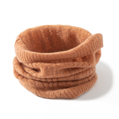 Cashmere scarf 100% full cashmere pure color turtleneck versatile warm neck guard knitted winter new men and women false collar