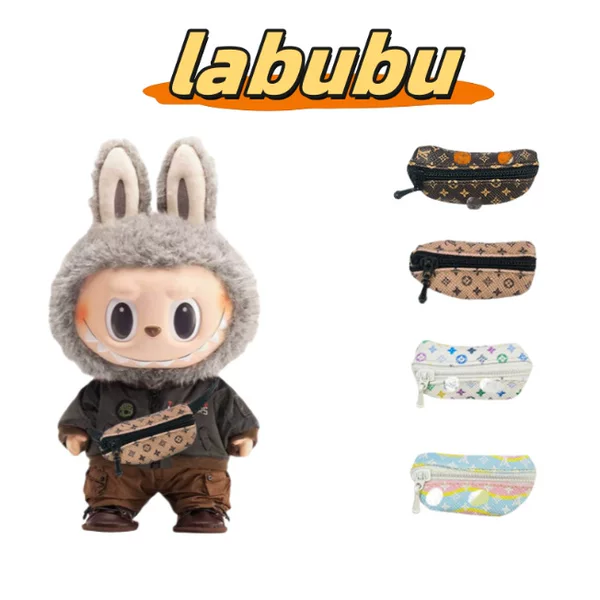 Labubu Crossbody Bag 1St Generation Labubu Doll Clothing Waist Bag 1St, 2Nd, and 3Rd Generation Sitting Waist Bag Blind Box Party Doll Backpack