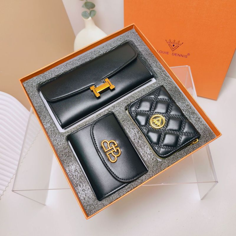 2025 new three-piece gift box wallet card bag suit exquisite gift box ladies wallet